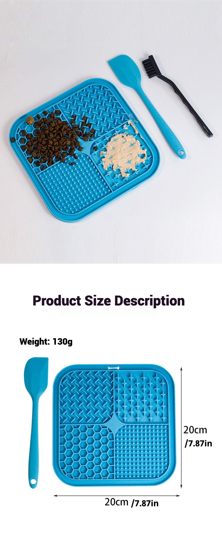 Pet Licking Mat Silicone Pet Food Suction Cup Slow Feeding Mat