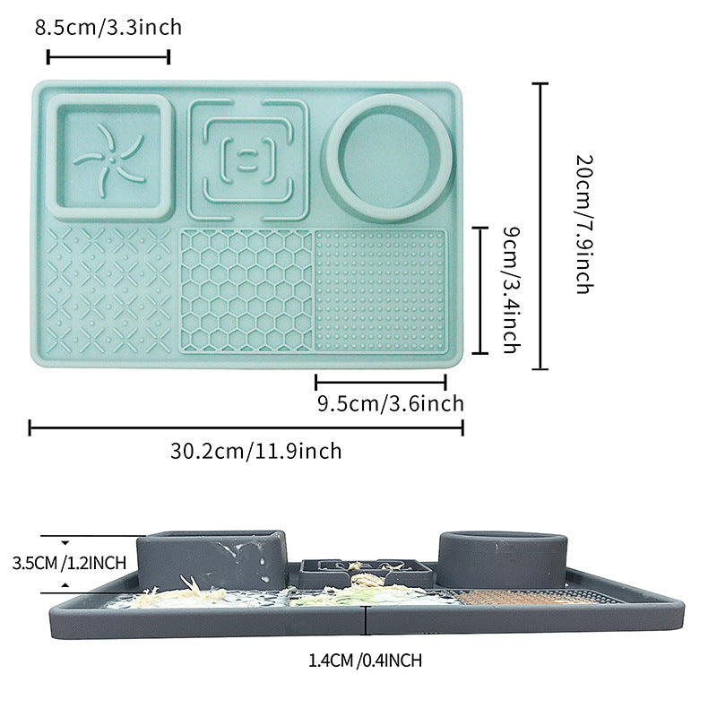 Pet Placemat Food Grade Silicone Non-slip Slow Feeder Dog Mat