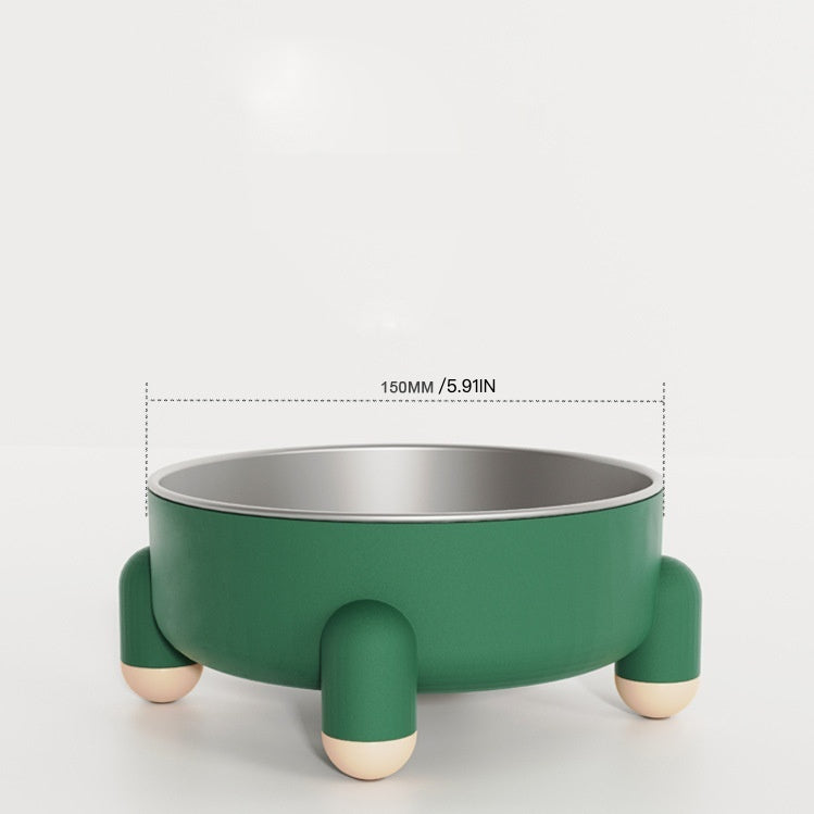 Non Slip Stainless Steel Dog Bowl With Four Legged Anti Spill Design