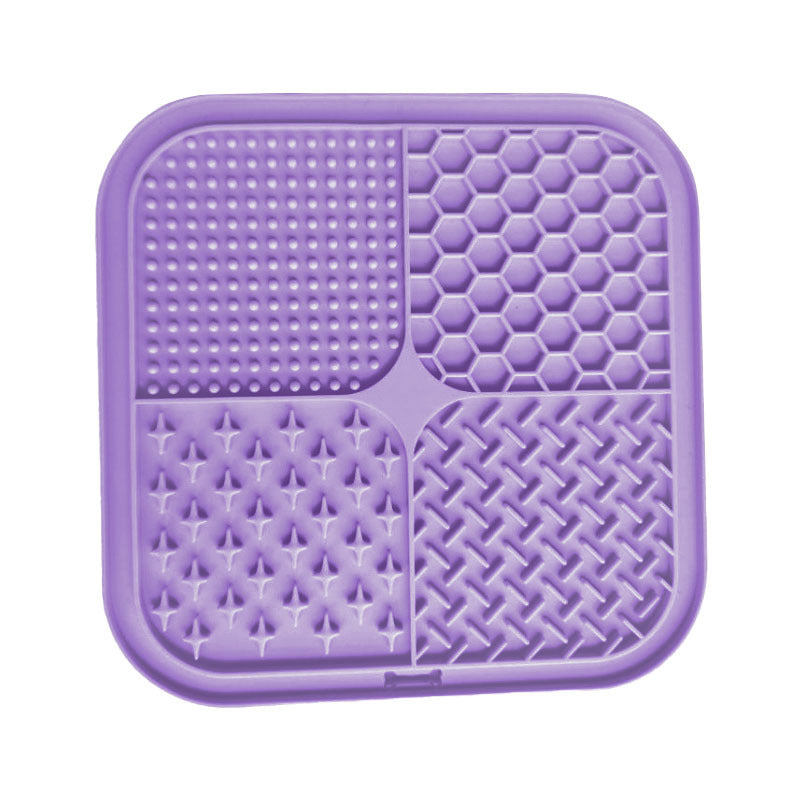 Pet Licking Mat Silicone Pet Food Suction Cup Slow Feeding Mat