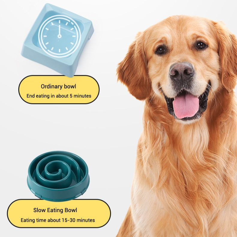 Pet Slow Food Bowl Dog Bowl Anti-slip And Anti-choking Pet Feeder