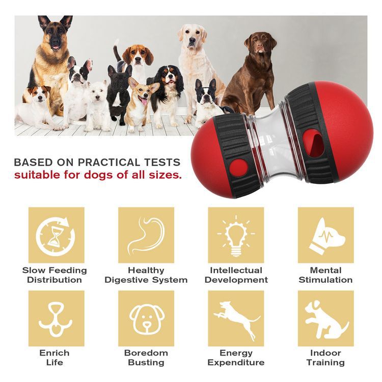 Dog Training Leaky Ball Slow Feeder Training Toy Increase Intelligence