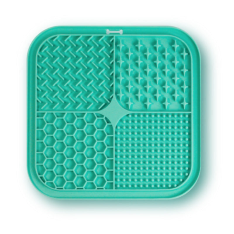 Pet Licking Mat Silicone Pet Food Suction Cup Slow Feeding Mat