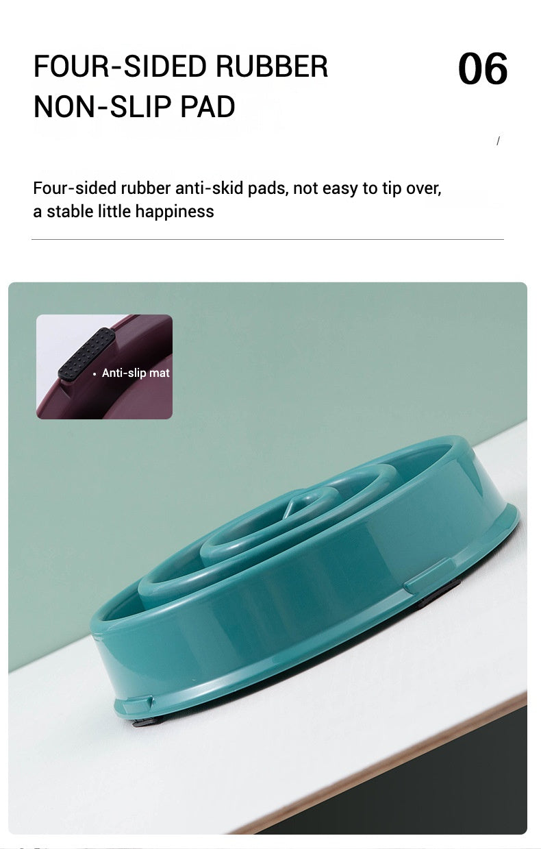 Pet Slow Food Bowl Dog Bowl Anti-slip And Anti-choking Pet Feeder