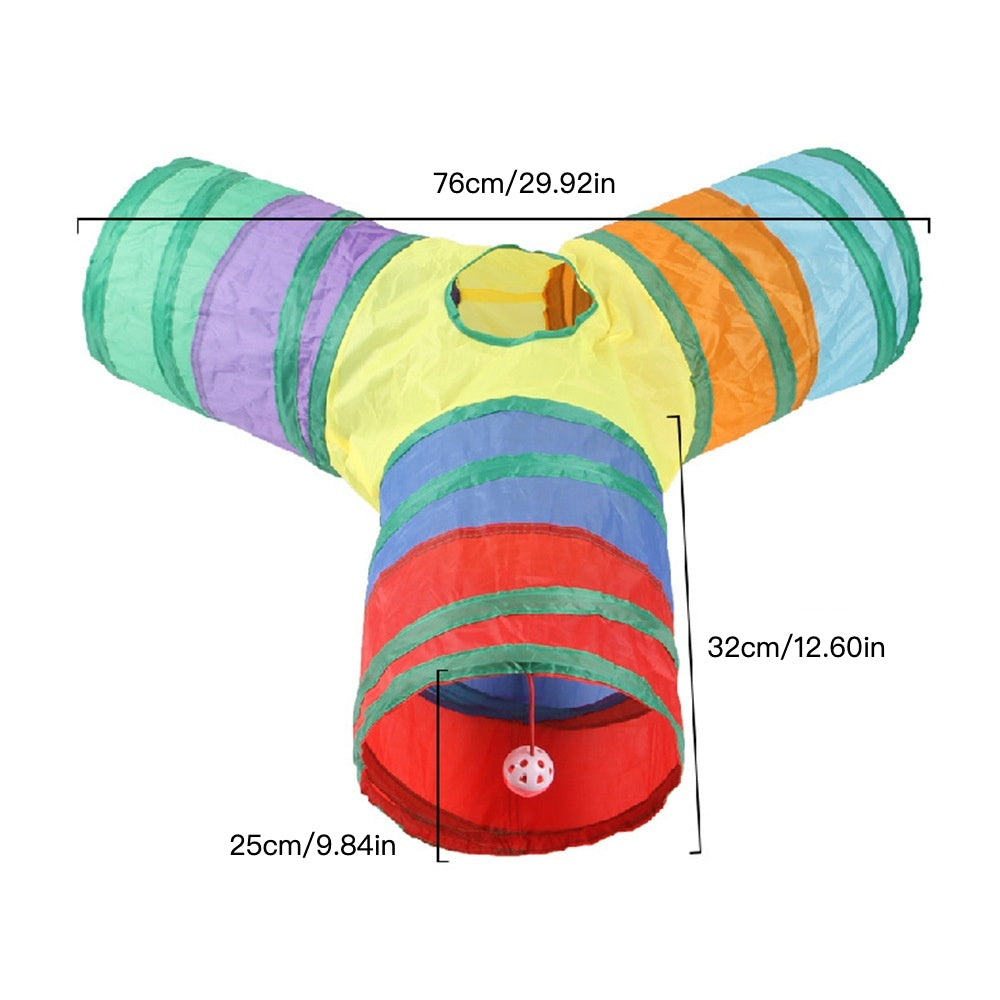 Cat Tunnel Pet Interactive Collapsible Play Toys Foldable Drill Indoor Puppy Toys