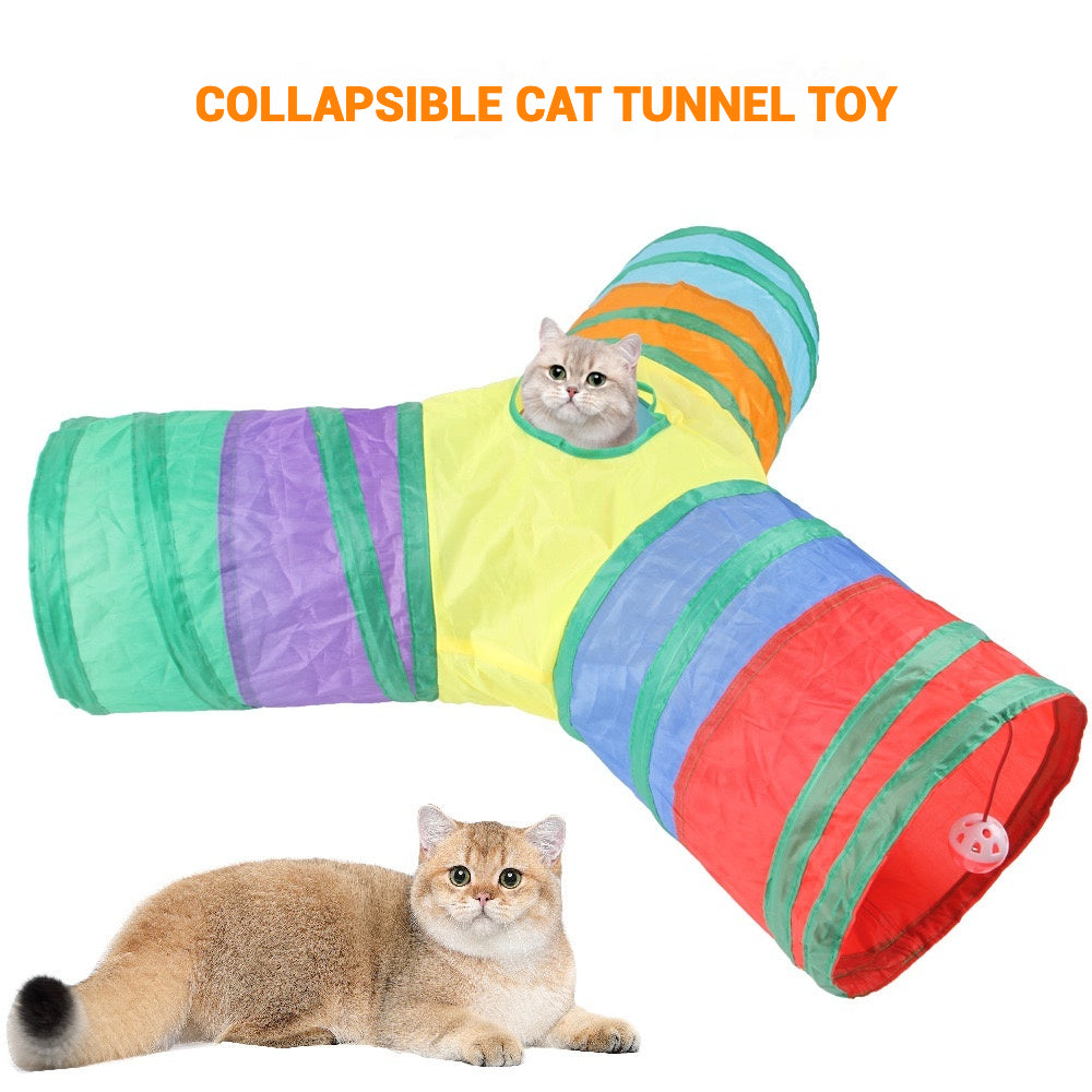 Cat Tunnel Pet Interactive Collapsible Play Toys Foldable Drill Indoor Puppy Toys