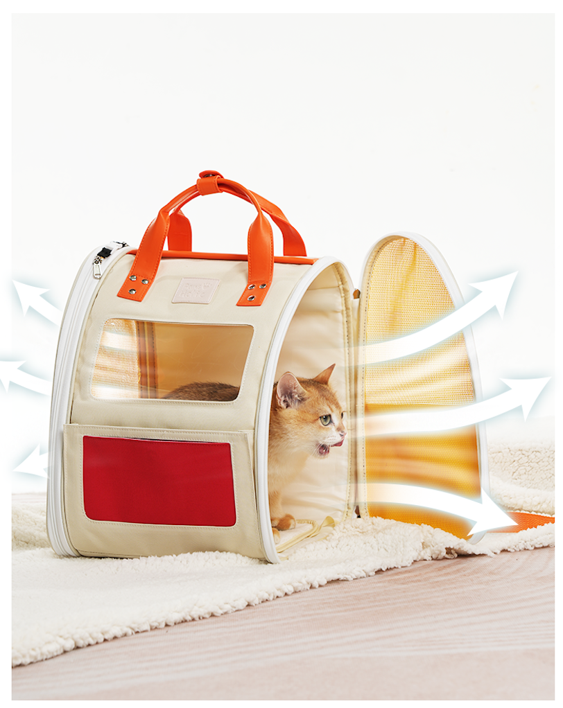 3 Colors Available Cream Puff Pet Backpack Carrier