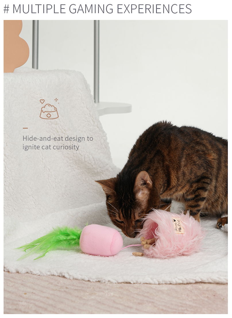 3 Pcs Potted Series Cat Plush Toys, Interactive Cat Kicker Toys for Indoor Kitten Exercise