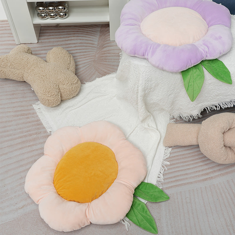 Floral bed-Cat Beds for Indoor Cats, Machine Washable