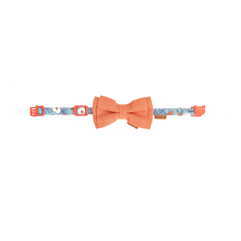 Upgraded Cat Collar with Bells and Bow Tie, Safe Breakaway, Happy Pear