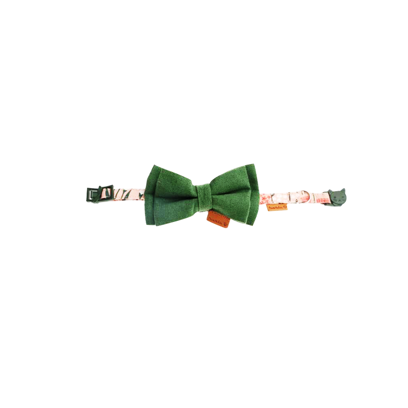 Upgraded Cat Collar with Bells and Bow Tie, Safe Breakaway, Pink Candy