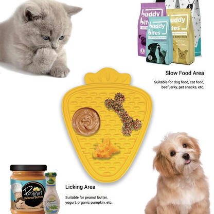 Pet Slow Feeding Mat Carrot Slow Feeding Dog Licking Mat