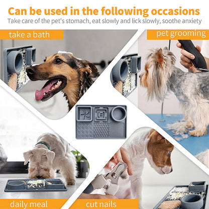 Pet Placemat Food Grade Silicone Non-slip Slow Feeder Dog Mat