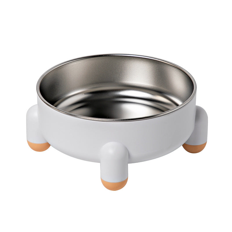 Non Slip Stainless Steel Dog Bowl With Four Legged Anti Spill Design