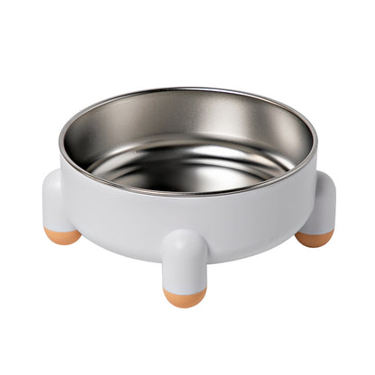 Non Slip Stainless Steel Dog Bowl With Four Legged Anti Spill Design