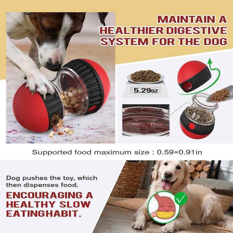 Dog Training Leaky Ball Slow Feeder Training Toy Increase Intelligence