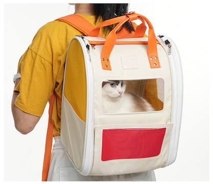 3 Colors Available Cream Puff Pet Backpack Carrier