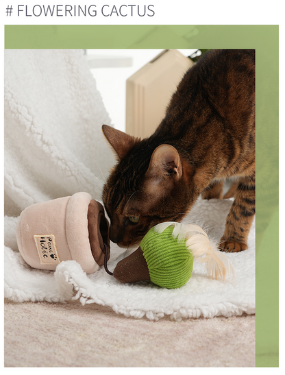 3 Pcs Potted Series Cat Plush Toys, Interactive Cat Kicker Toys for Indoor Kitten Exercise