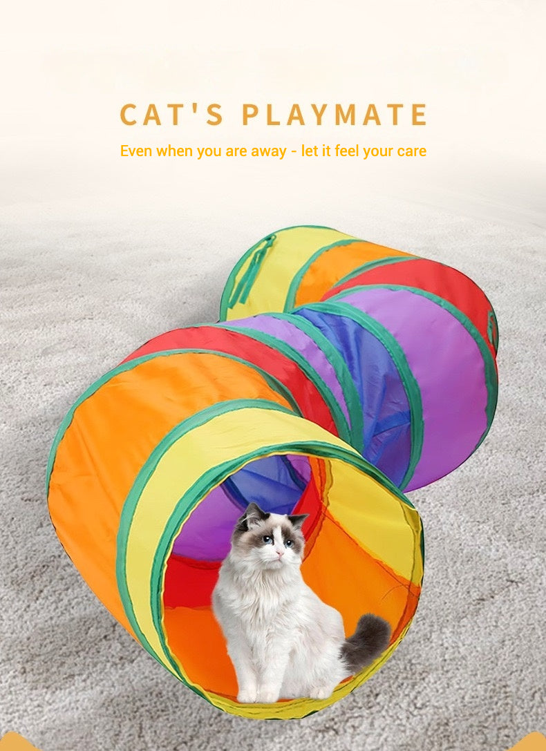 Cat Tunnel Pet Interactive Collapsible Play Toys Foldable Drill Indoor Puppy Toys