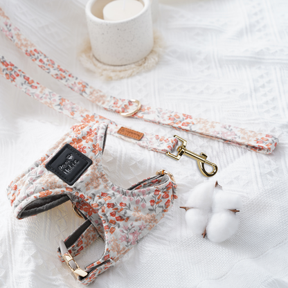 Cat Harness and Leash for Walking-Orange Blossom,  Soft and Adjustable Vest
