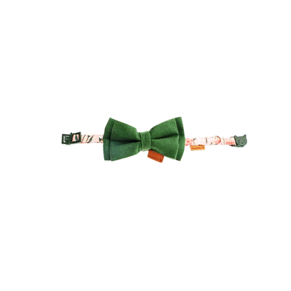 Upgraded Cat Collar with Bells and Bow Tie, Safe Breakaway, Pink Candy
